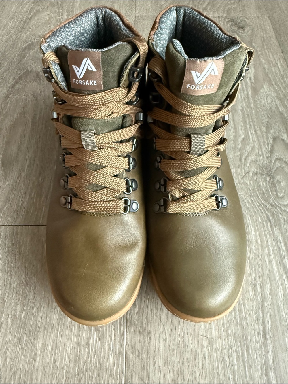 Forsake Women’s Olive Green Waterproof Leather Hiking Boots Size 7